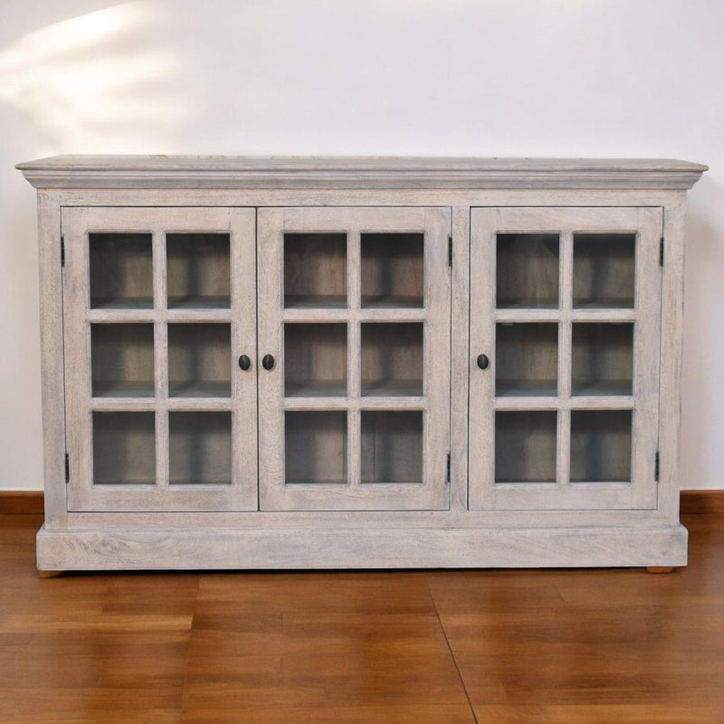 Triple Glazed Cabinet - Gray