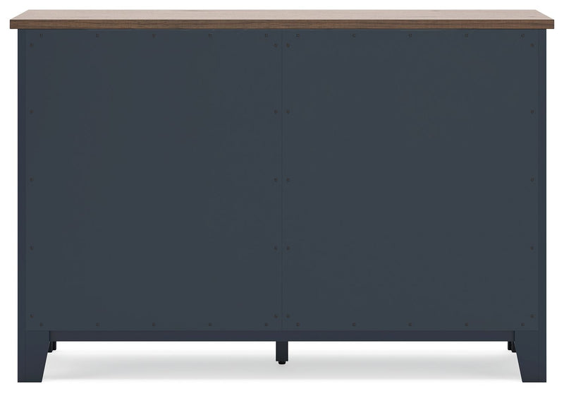 Landocken - Dresser - Brown / Blue