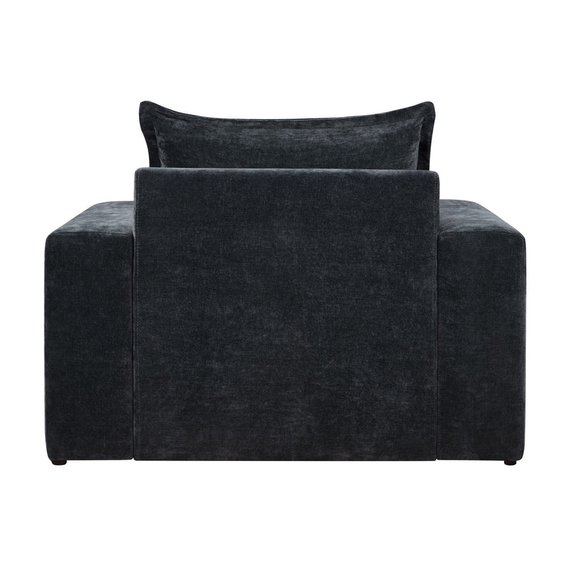 Upholstered Accent Chair With Wide Armrests And Ergonomic Back Support