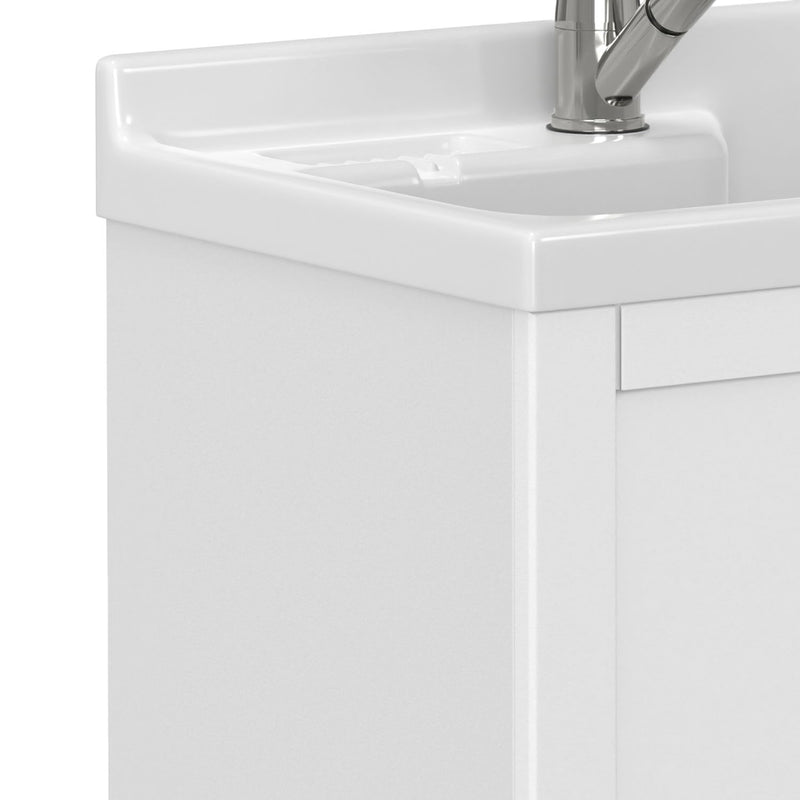 Kyle - Laundry Utility Sink And Cabinet - White