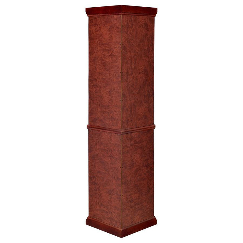 Appledale - 6-Shelf Corner Curio Display Cabinet - Medium Brown