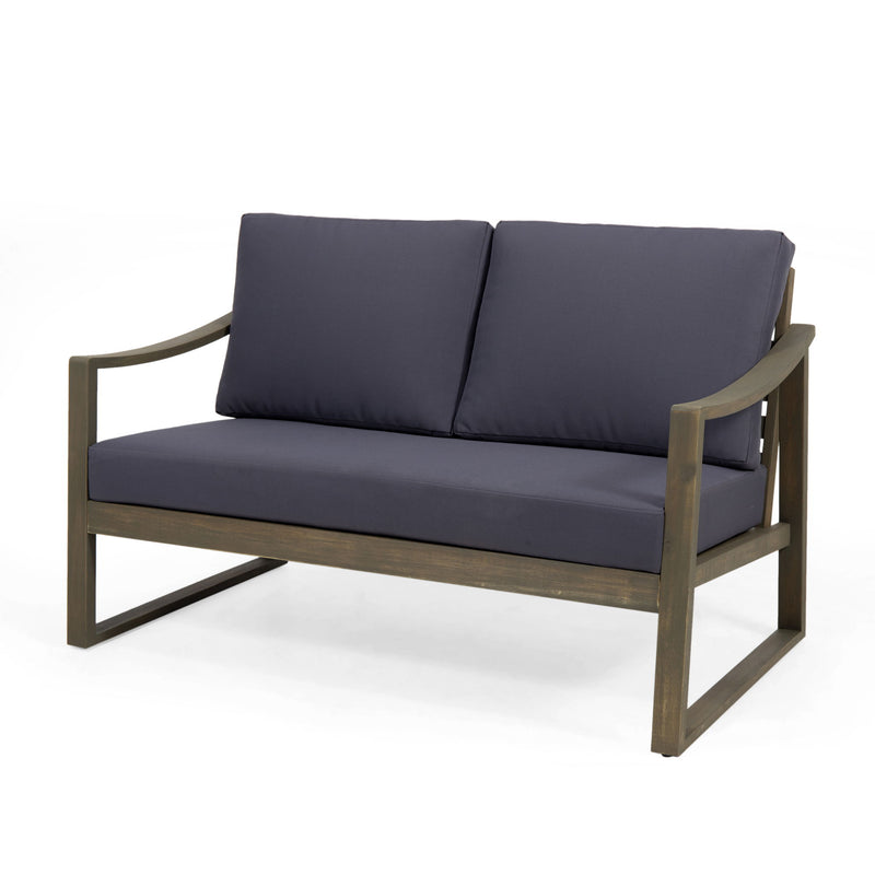 Samwell - Coffee Table & Loveseat Set With Water Resistant Cushions - Dark Gray