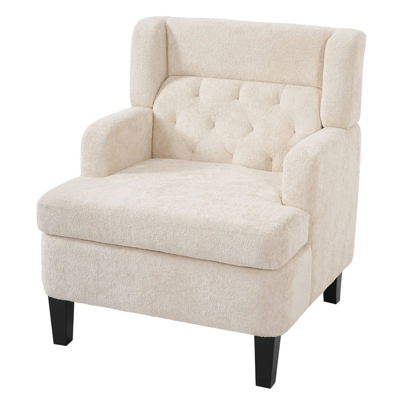 Modern Tufted Upholstered Accent Chair For Living Room