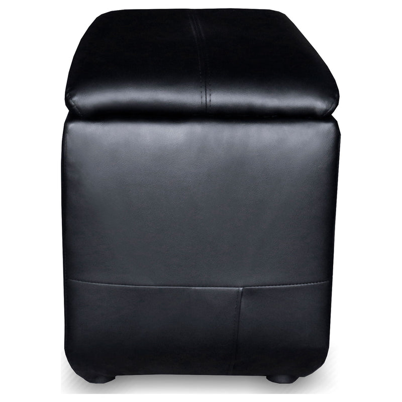 Greenfield - 4 Seater Home Theater With Wedge Console Recliners With Built In Storage And Cup Holders - Black