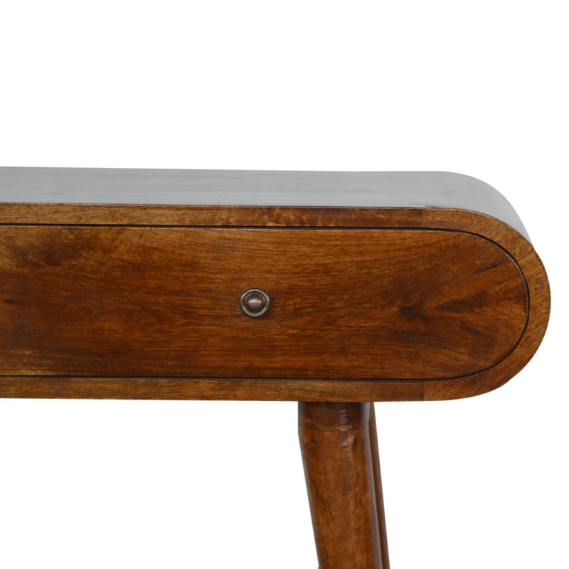 Solid Wood Curved Edge Console Table