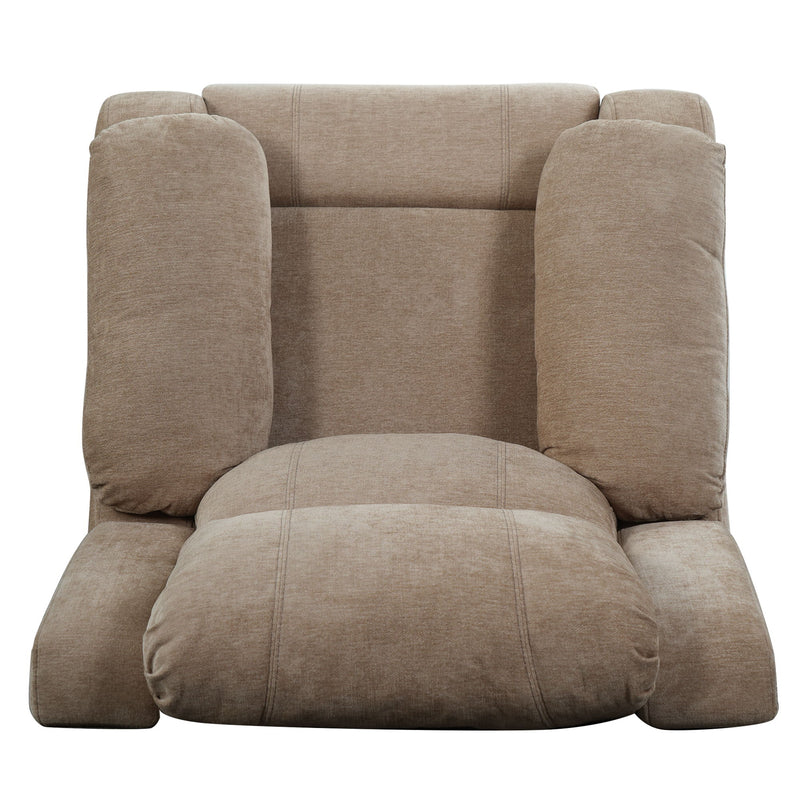 Upholstered Manual Recliner Chair With 3 Adjustable Backrest Positions