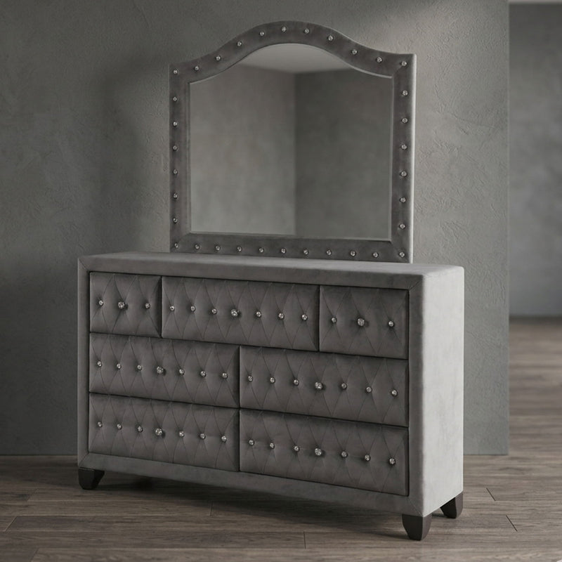 Sophia - Tufted Upholstery Mirror