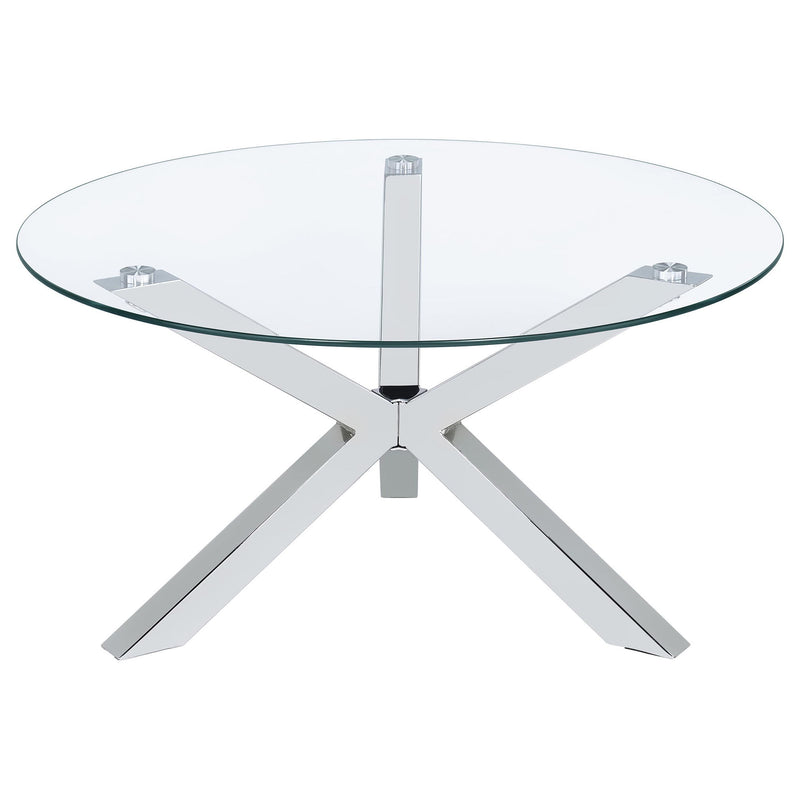Round Top Coffee Table - Chrome