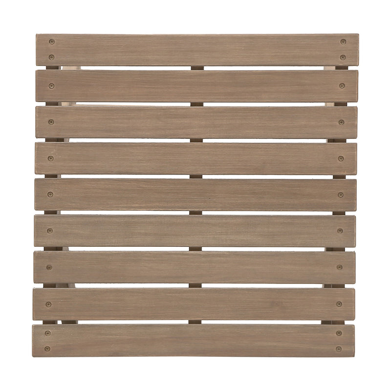 Sedona - Outdoor Side Table With Open Slat Design - Gray