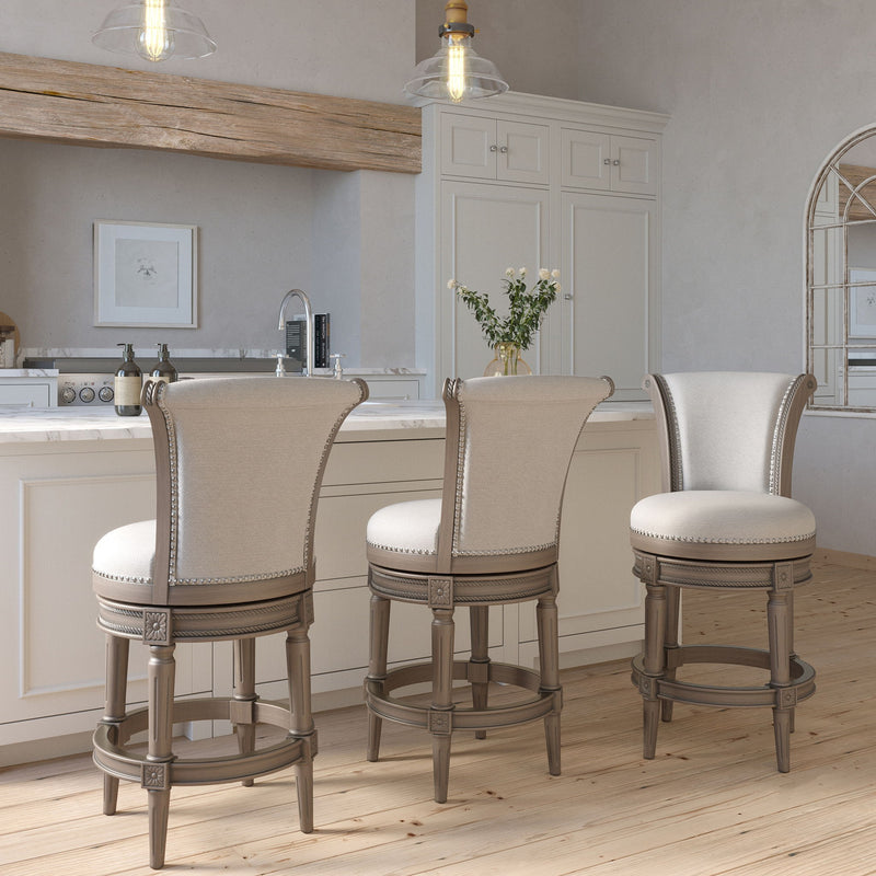 Swivel Barstool With High-Back