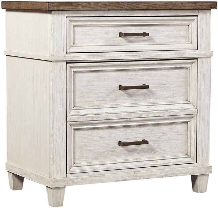 Caraway White 2 Drawer Nightstand