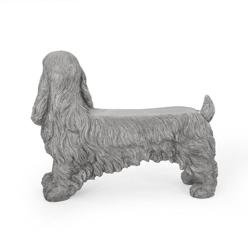 Cocker Spaniel Dog Statue - Gray