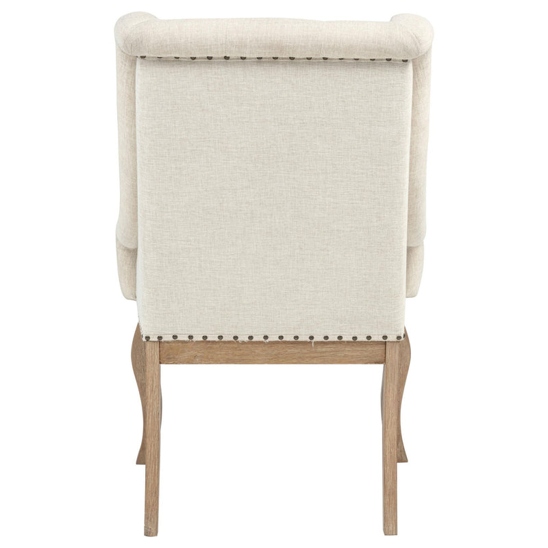 Brockway Upholstered Arm Chair Barley Brown (Set of 2)