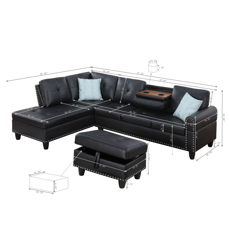 Irine - Sectional Sofa With Ottoman