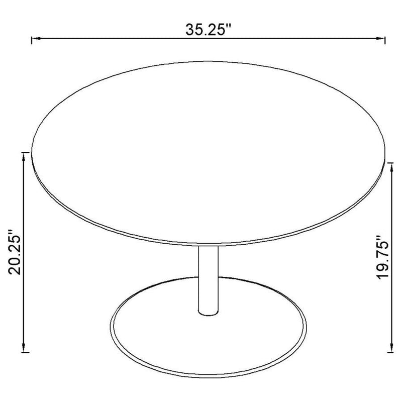 Ganso - Round Glass Top Coffee And End Table Set