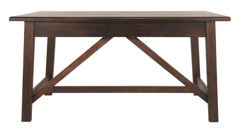 Baldridge - Home Office Large Leg Desk - Rustic Brown