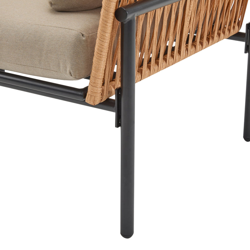 Rope Lounge Chair With Cushions For Modern Spaces
