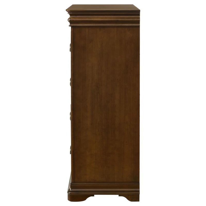 Garland - 4-Drawer Bedroom Chest Of Drawers - Brown Cherry