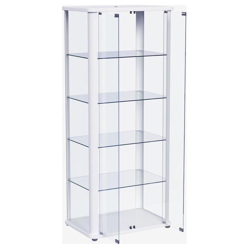 Aero - 5-Shelf Display Curio Cabinet With Led Lighting