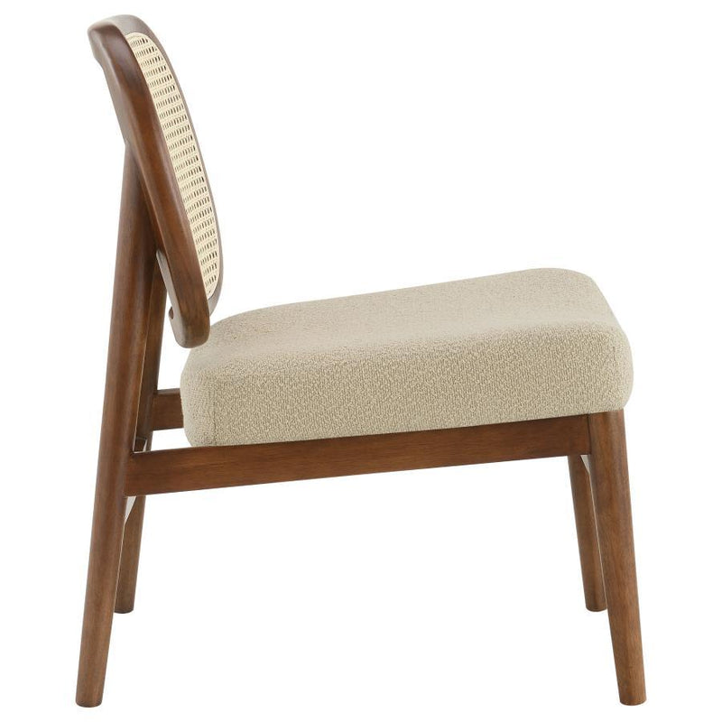 Rayo - Rattan Cane Back Accent Chair With Padded Seat