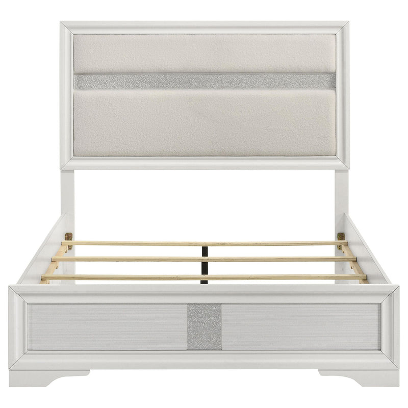 Miranda 54-inch Upholstered Queen Panel Bed White