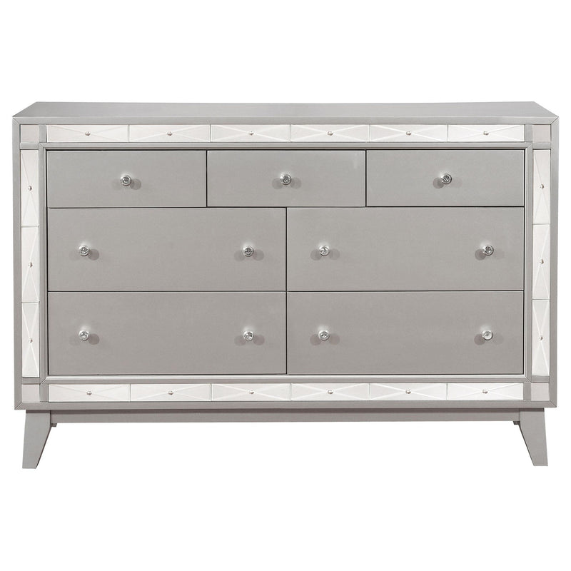 Leighton 7-drawer Dresser Metallic Mercury