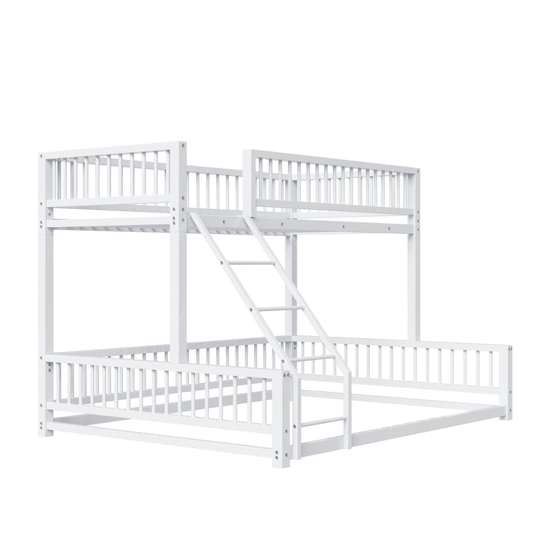 Bunk Bed With Ladder And Safety Guardrails