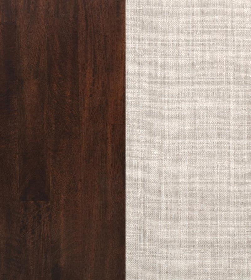 Barton - 5 Piece Round Wood Dining Table Set - Dark Brown