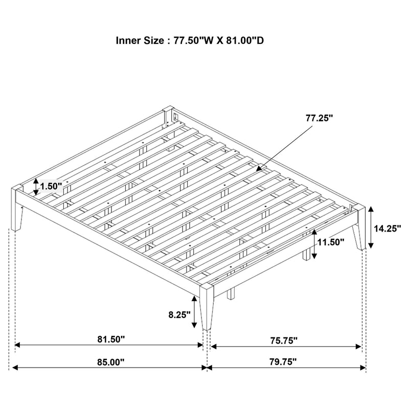 Redmond - Eastern King Platform Bed - Cappuccino