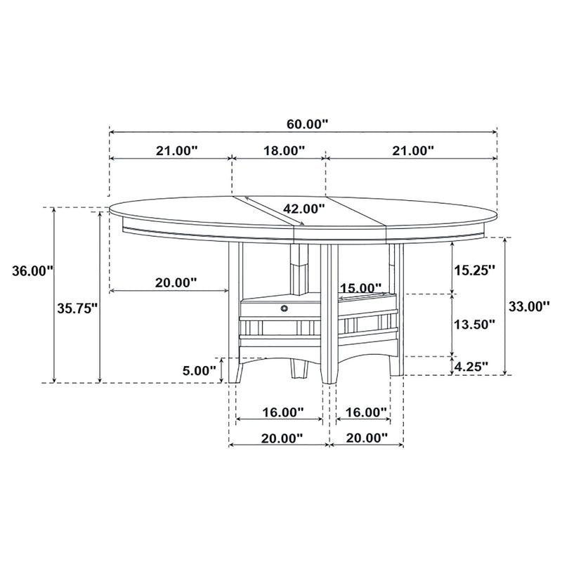 Hester - Extension Counter Dining Table - Espresso