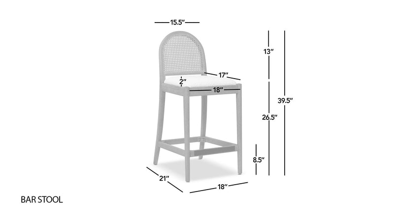 Panama - Curved Back Cane Counter Stool (Set of 2)