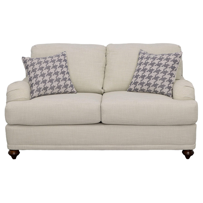Glenn 2-piece Upholstered Sofa Set Light Grey and Blue