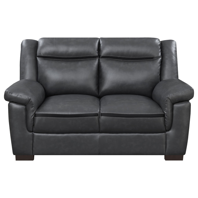 Borden - 2 Piece Living Room Set With Smooth Upholstery - Gray