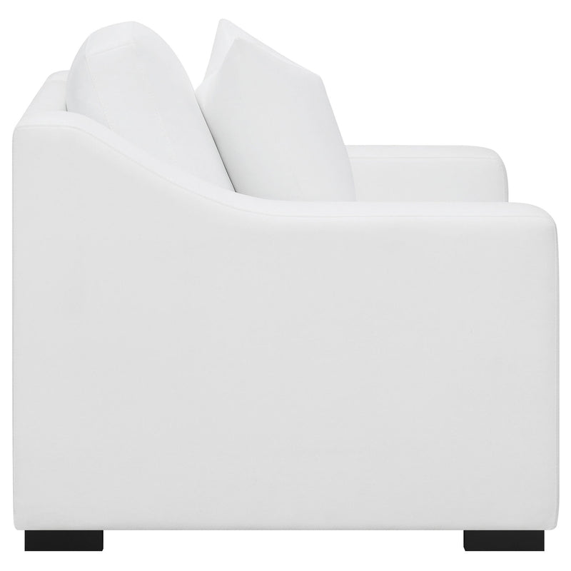 Chelan - Upholstered Sloped Arm Accent Chair - White