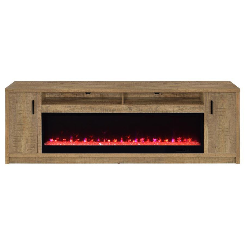 Eddy - 79" 2-Door TV Stand Fireplace Media Console - Mango