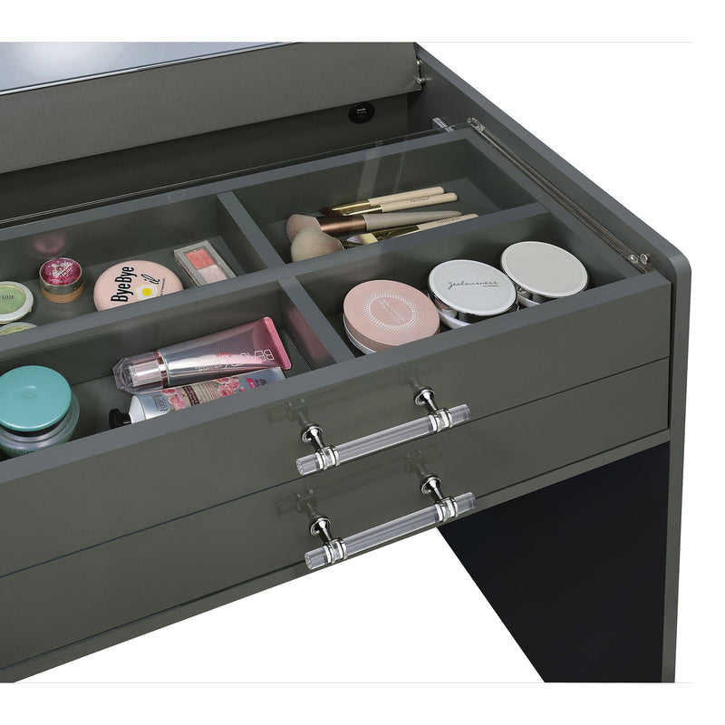 Ayuba - 3 Drawer Makeup Vanity Table With Mirror And Stool