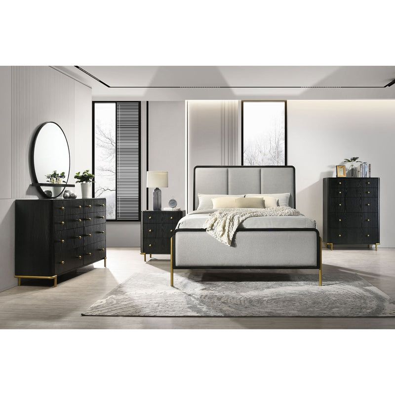 Anser - 5 Drawer Chest, Bedroom Storage Furniture - Black