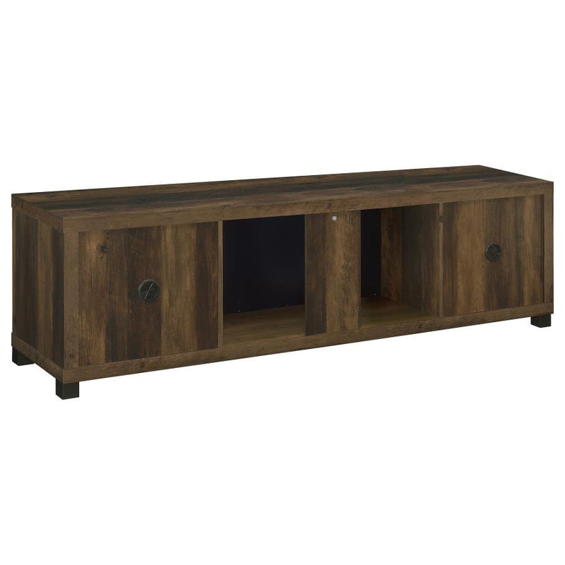 Havering - 71" TV Stand Fireplace Media Console - Dark Pine
