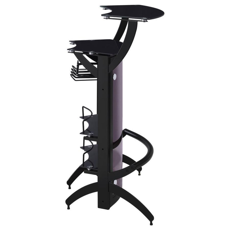 Dallas - 2-Shelf Curved Freestanding Home Bar Cabinet