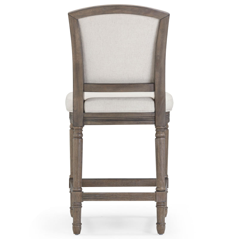 Stool With Upholstered Seat And Back
