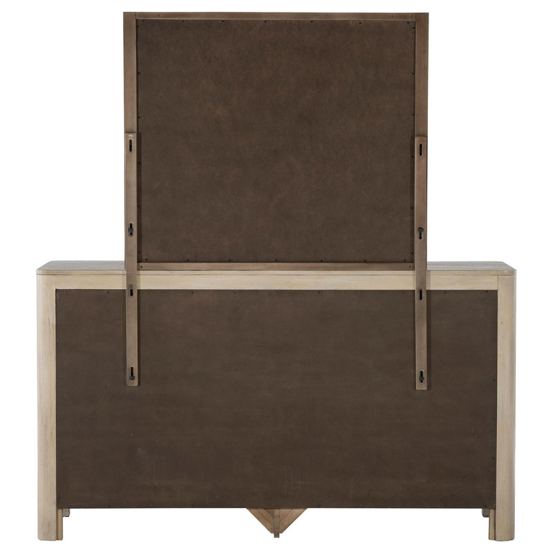 Solano 9-drawer Bedroom Dresser with Mirror Weathered Mango