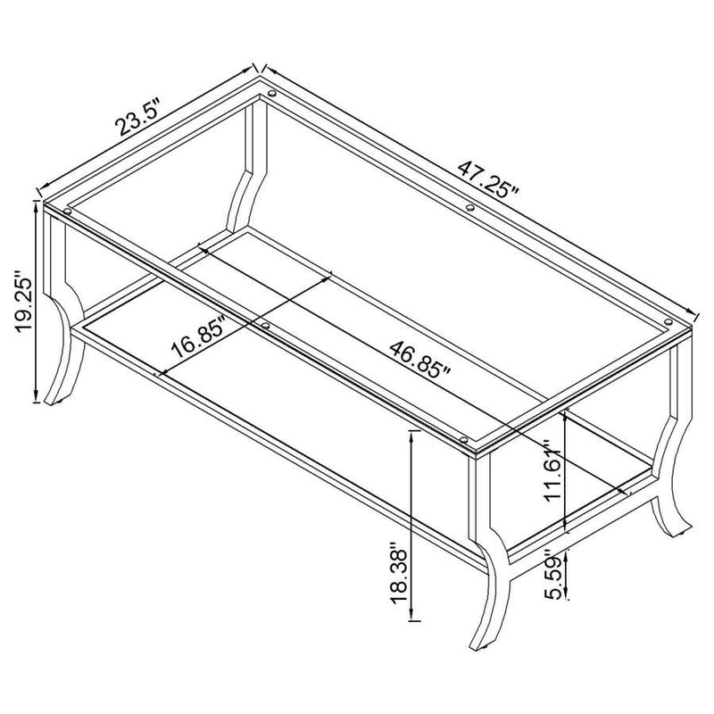 Saide - Glass Top Coffee And End Table Set