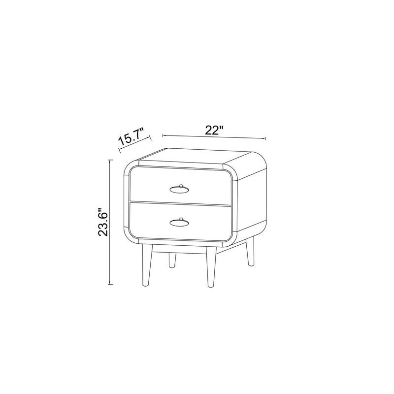 Alexa - Night Stand - Brown