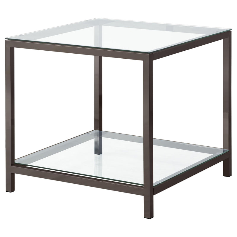 Trini 3-piece Coffee and End Table Set Black Nickel