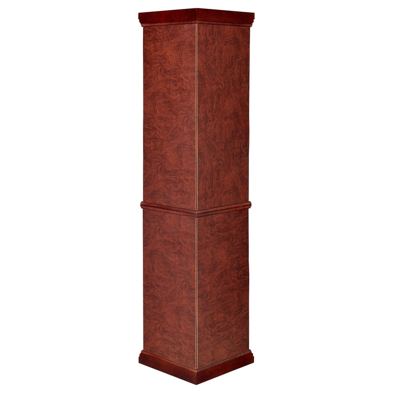 Jacob - 6 Shelf Curio Display Cabinet - Red / Brown
