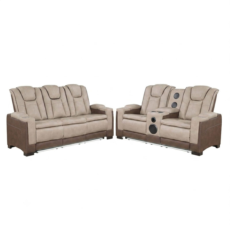 Bruno - Power Reclining Living Room Set With LED Lighting