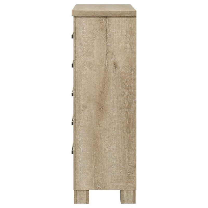 Oakglen - 5-Drawer Bedroom Chest Of Drawers - Weathered Oak