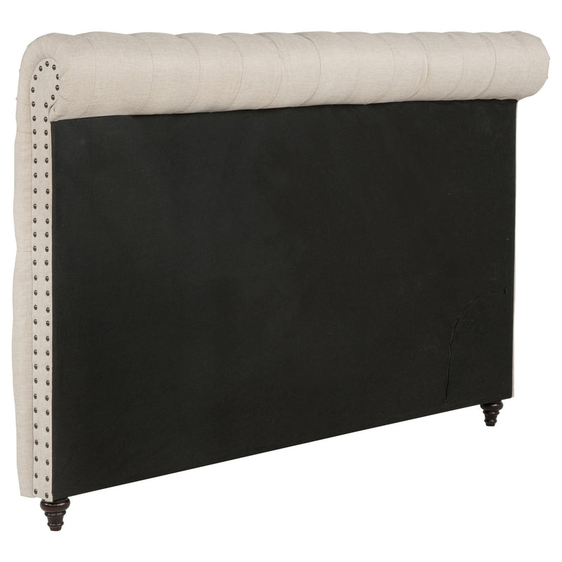 Devon 57-inch Upholstered Eastern King Headboard Beige