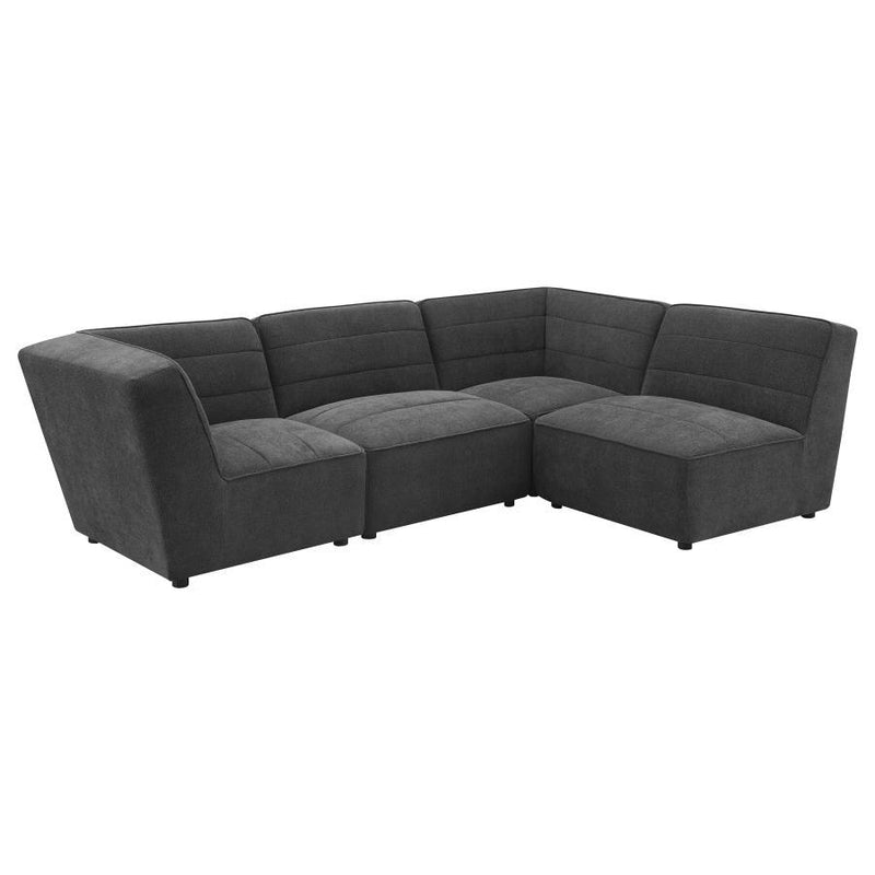 Sunny - Upholstered Corner Chair - Dark Charcoal