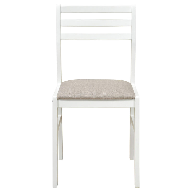 Bucknell 3-piece Round Drop Leaf Dining Table Set White